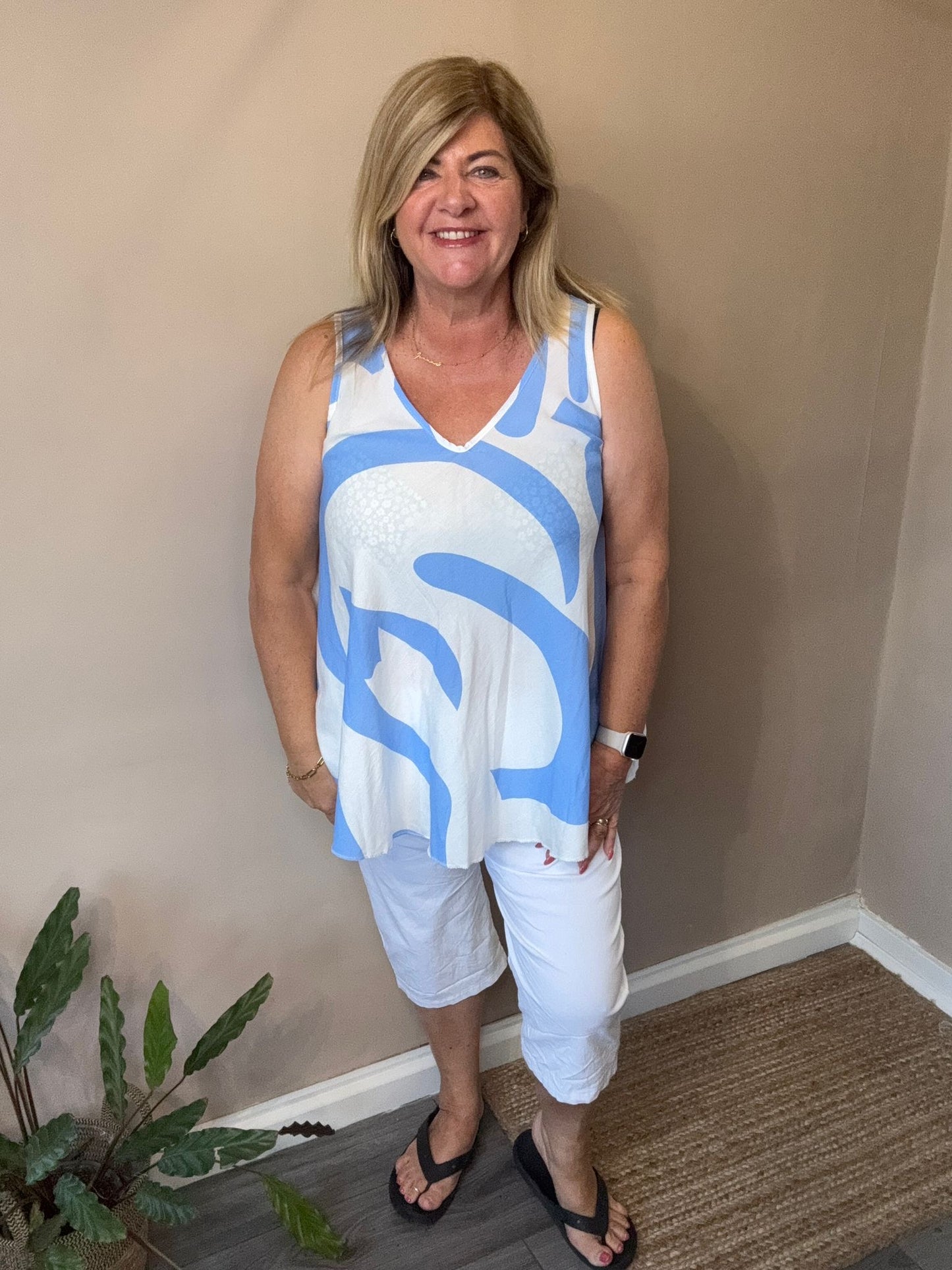 Mindy V Neck loose vest top