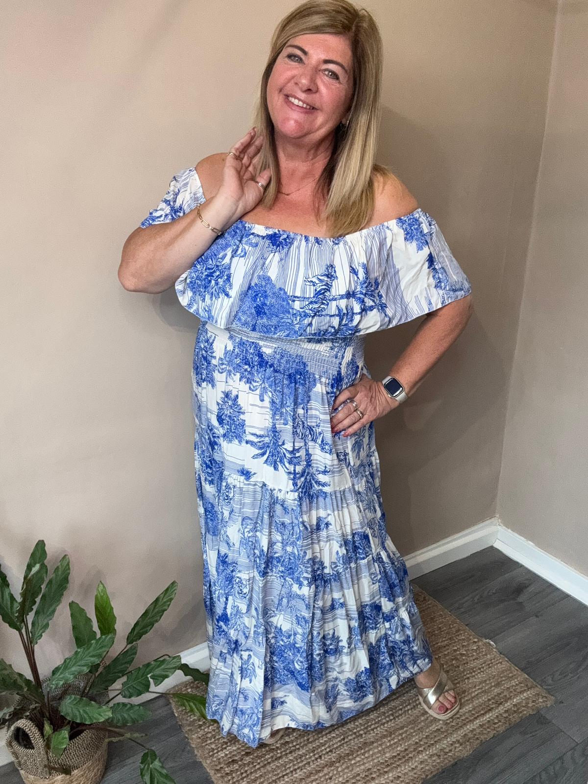 Malia tropical print dress
