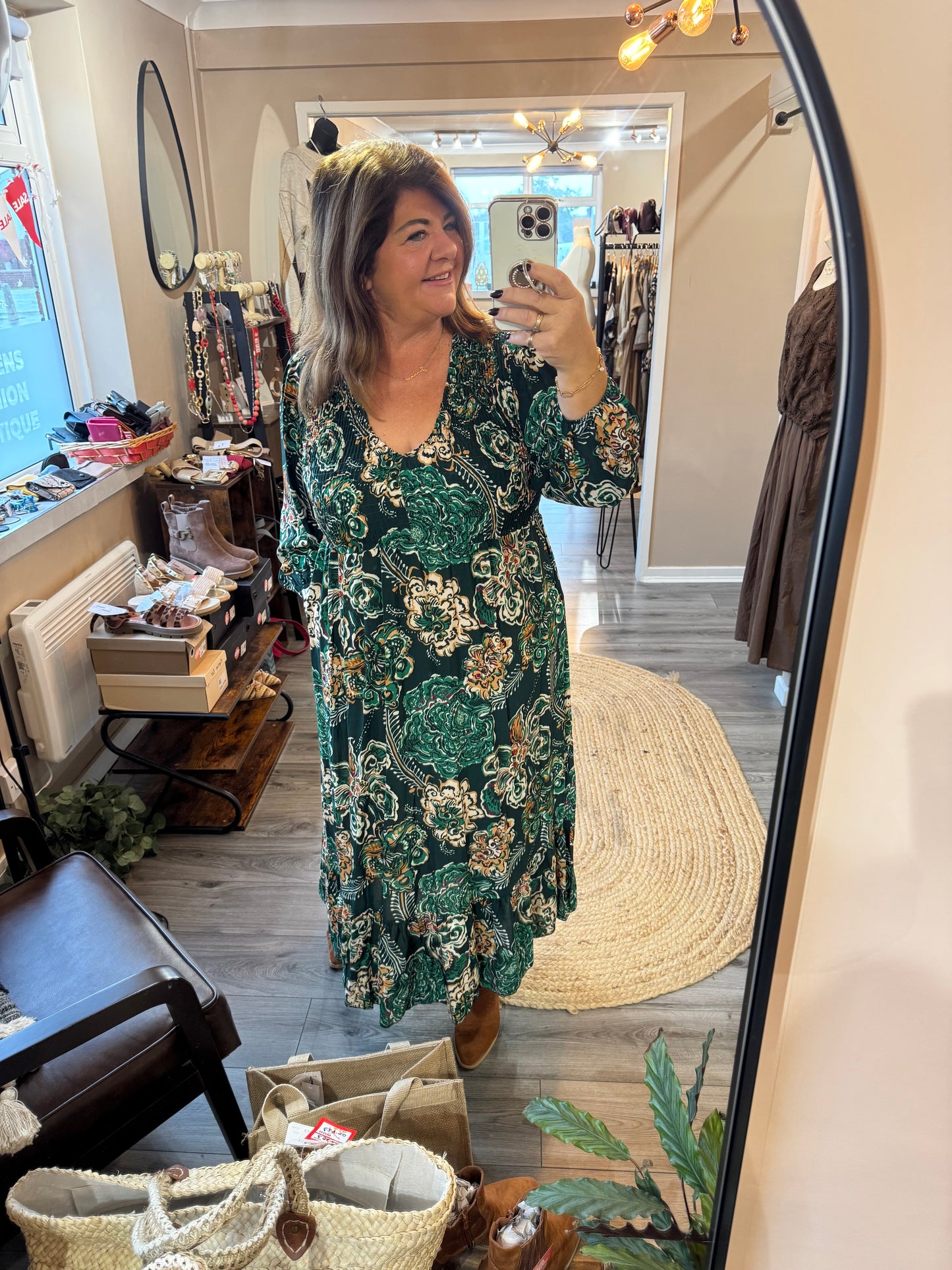 Saffron Goose Island Paisley Midi Dress