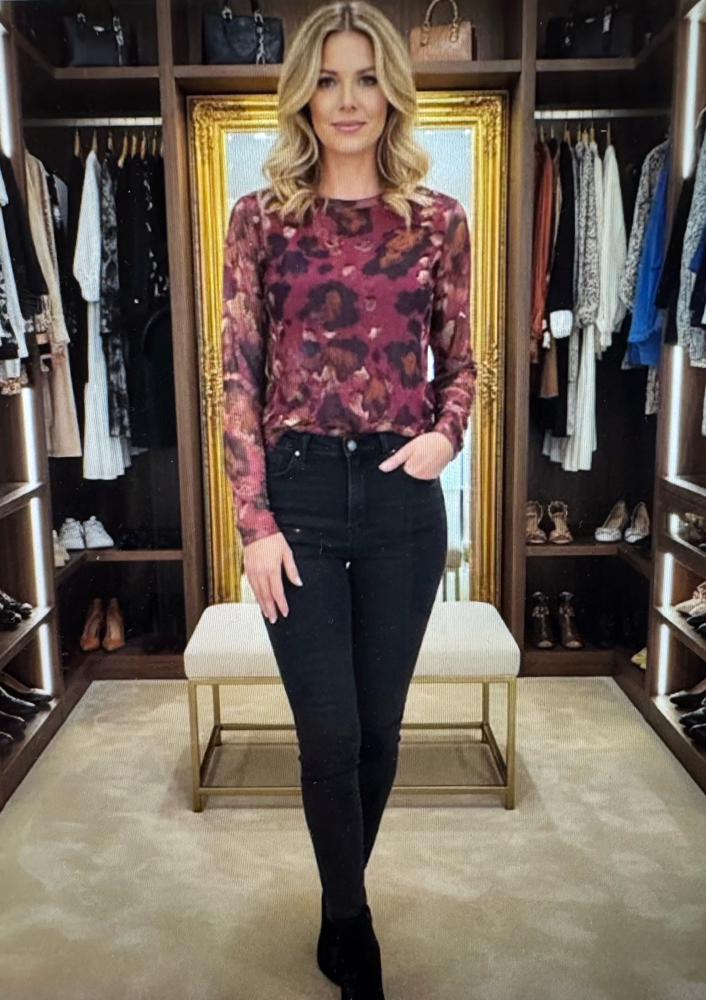 Toyah Oversized Print top