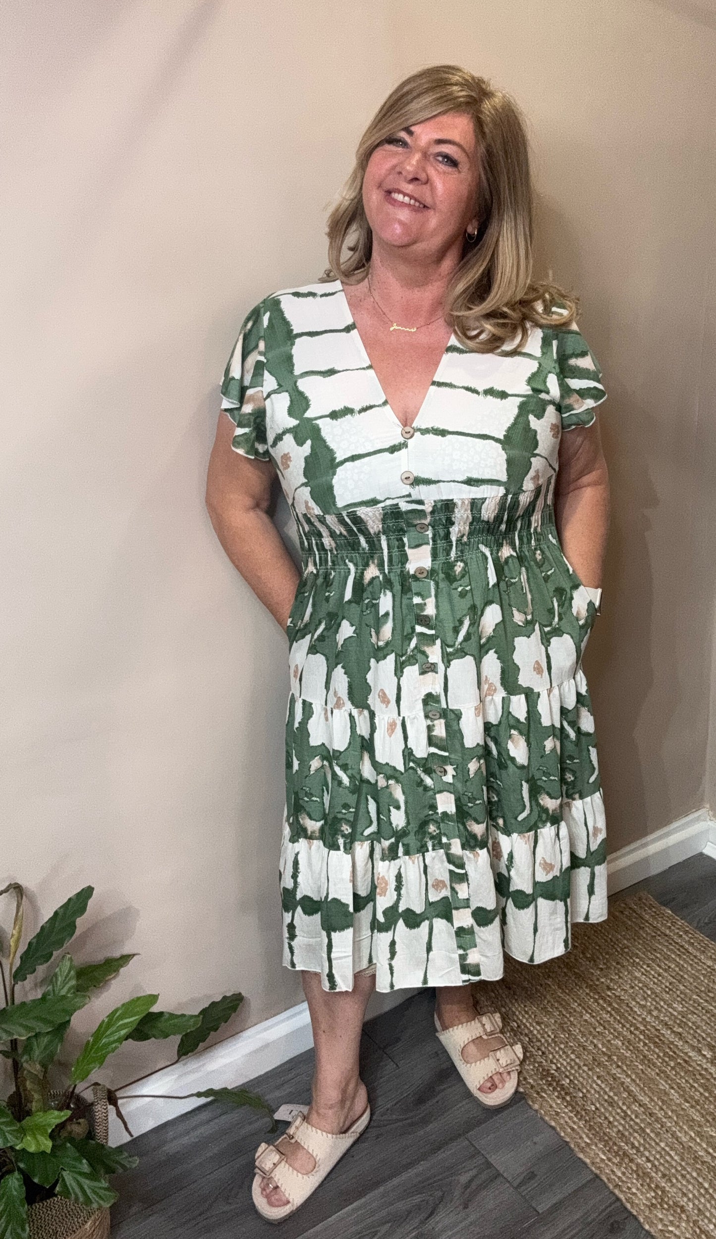 Anya angle sleeve dress