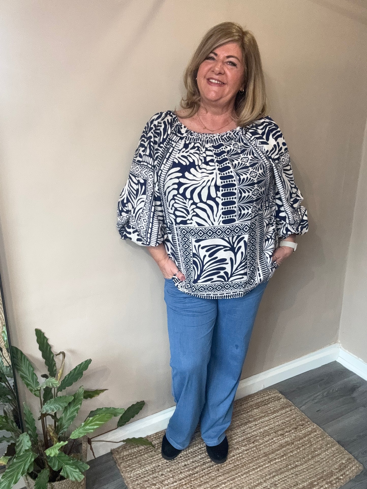 Athena long sleeved Bardot top