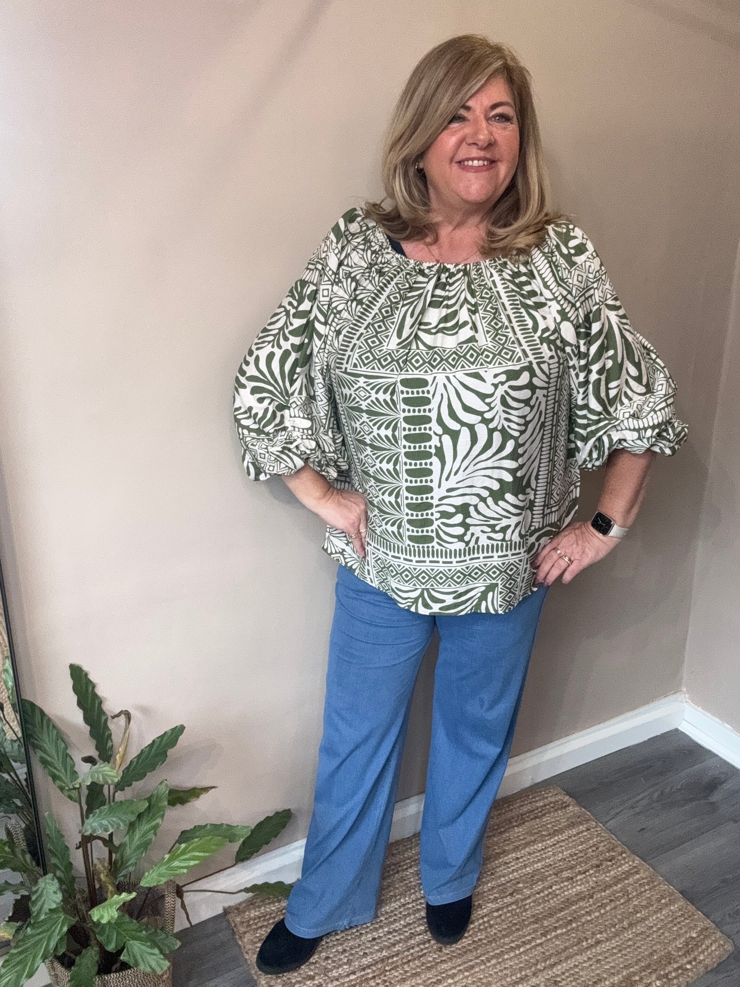 Athena long sleeved Bardot top