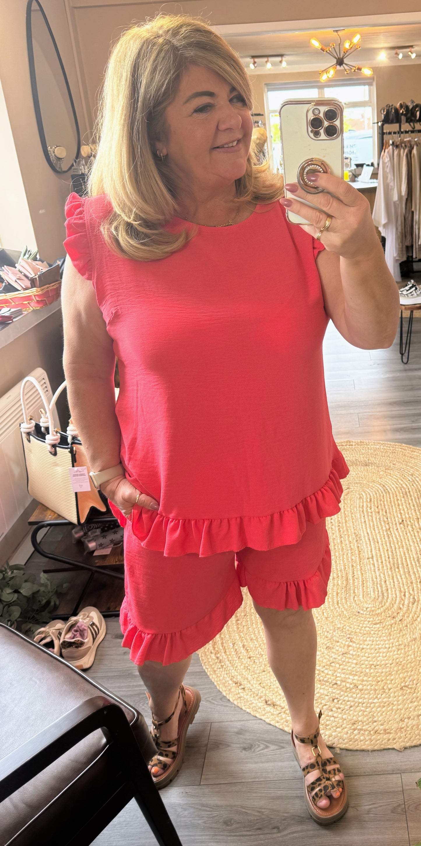 Candie Frill shorts set