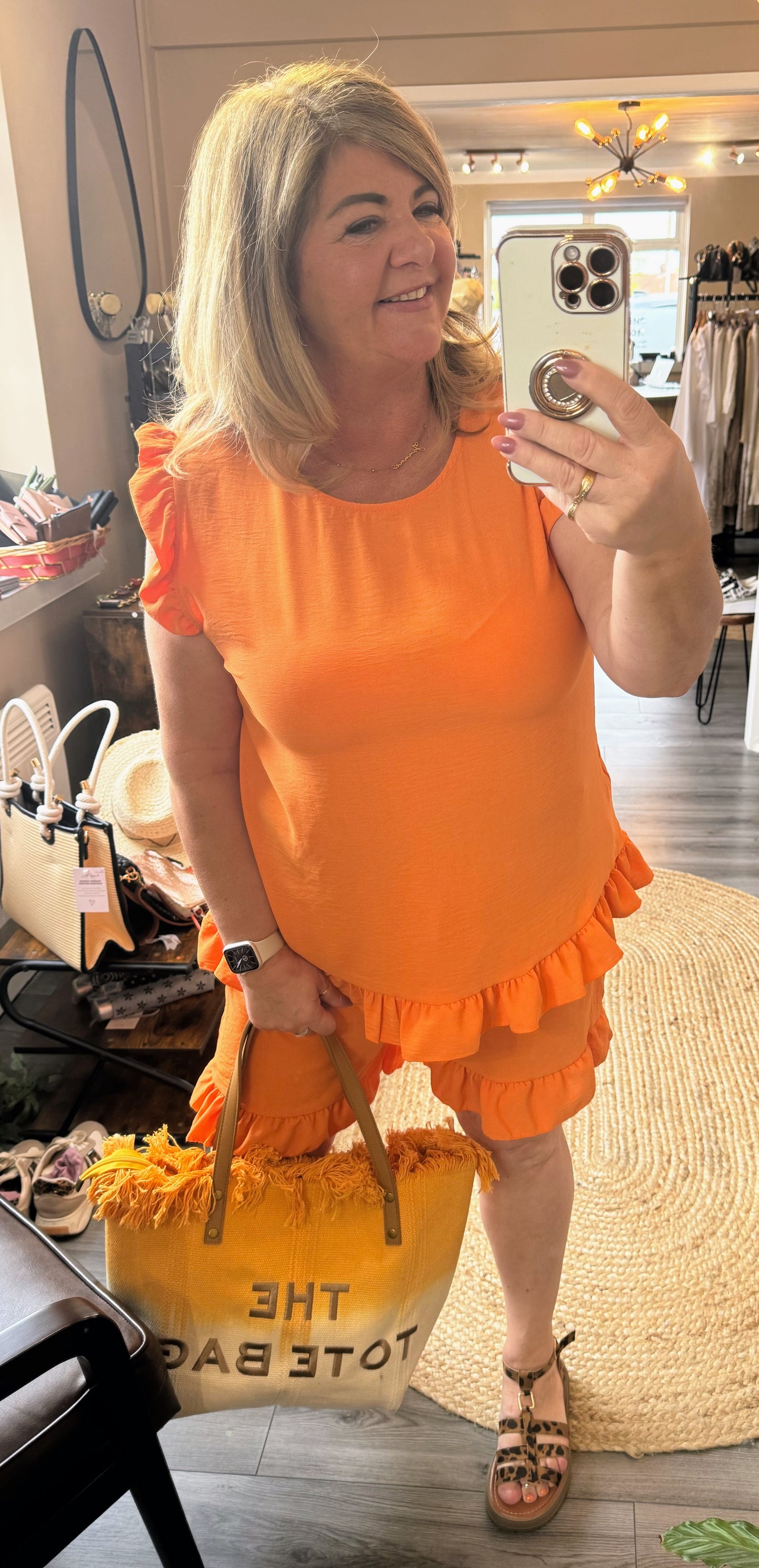 Candie Frill shorts set