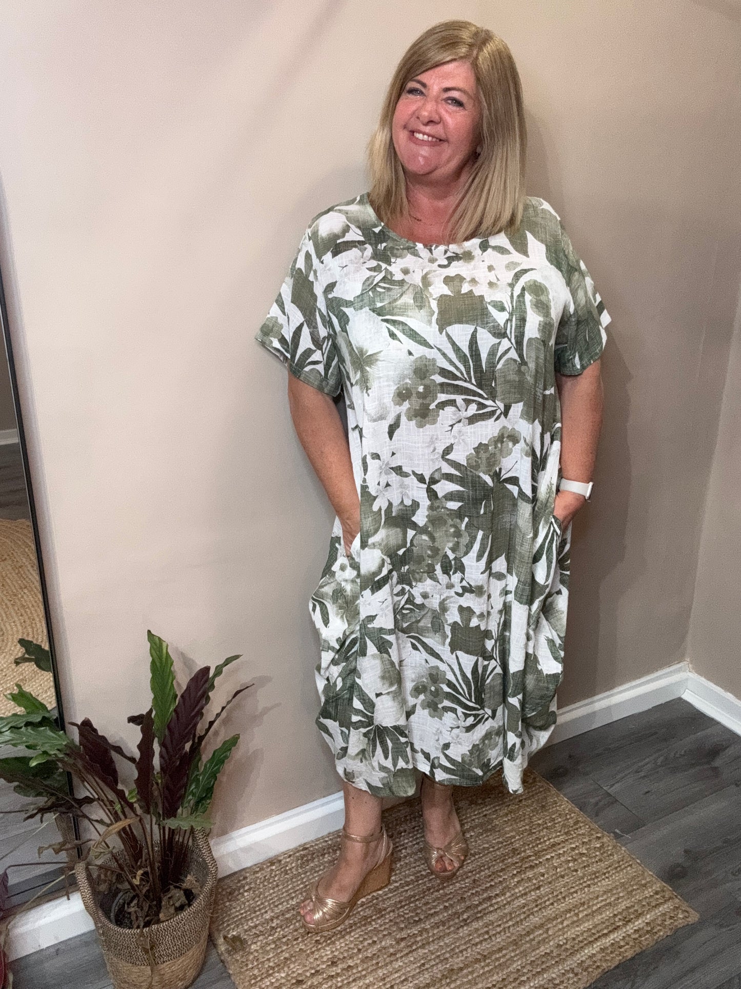 Lindy Cocoon print dress