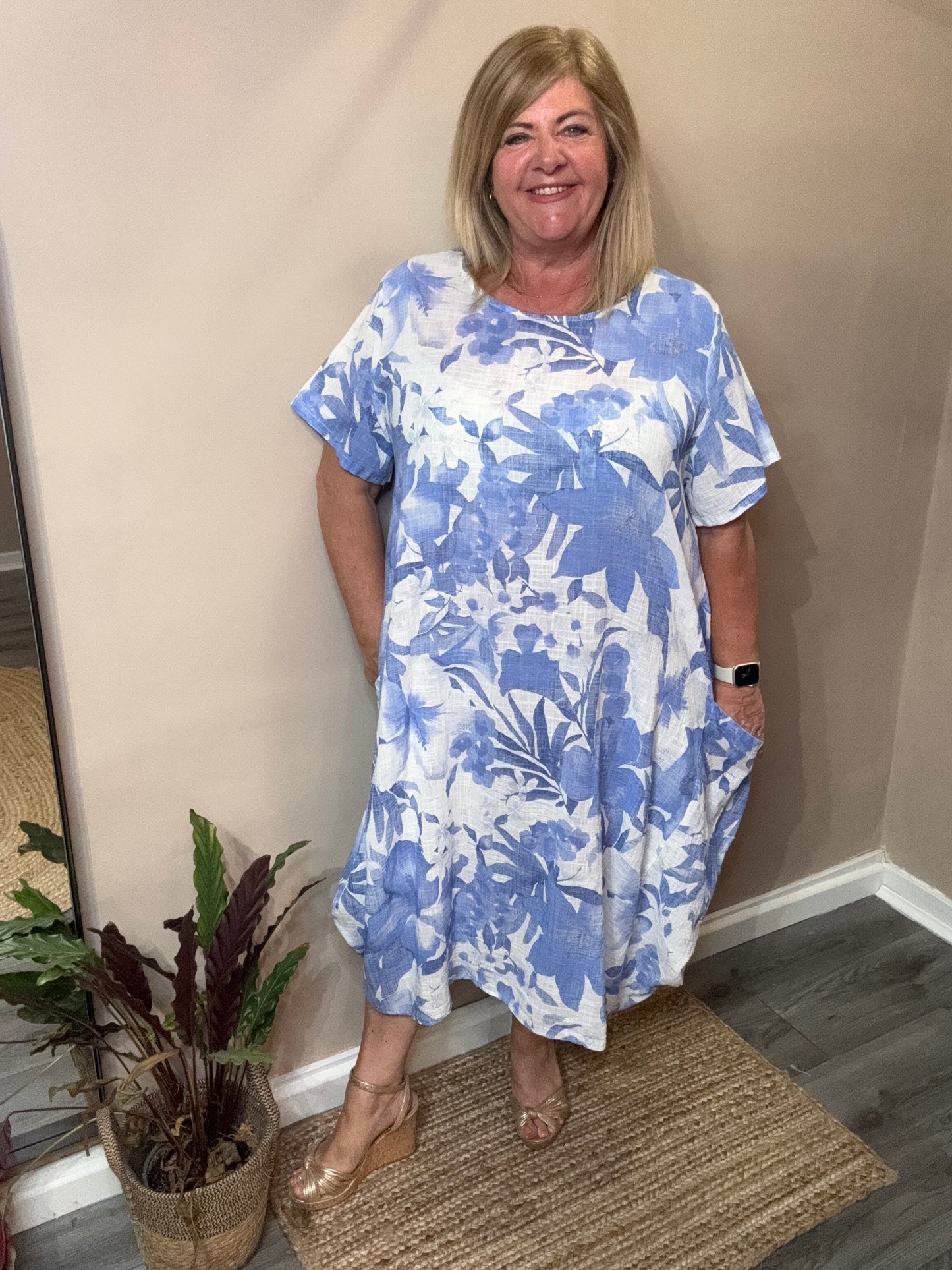 Lindy Cocoon print dress