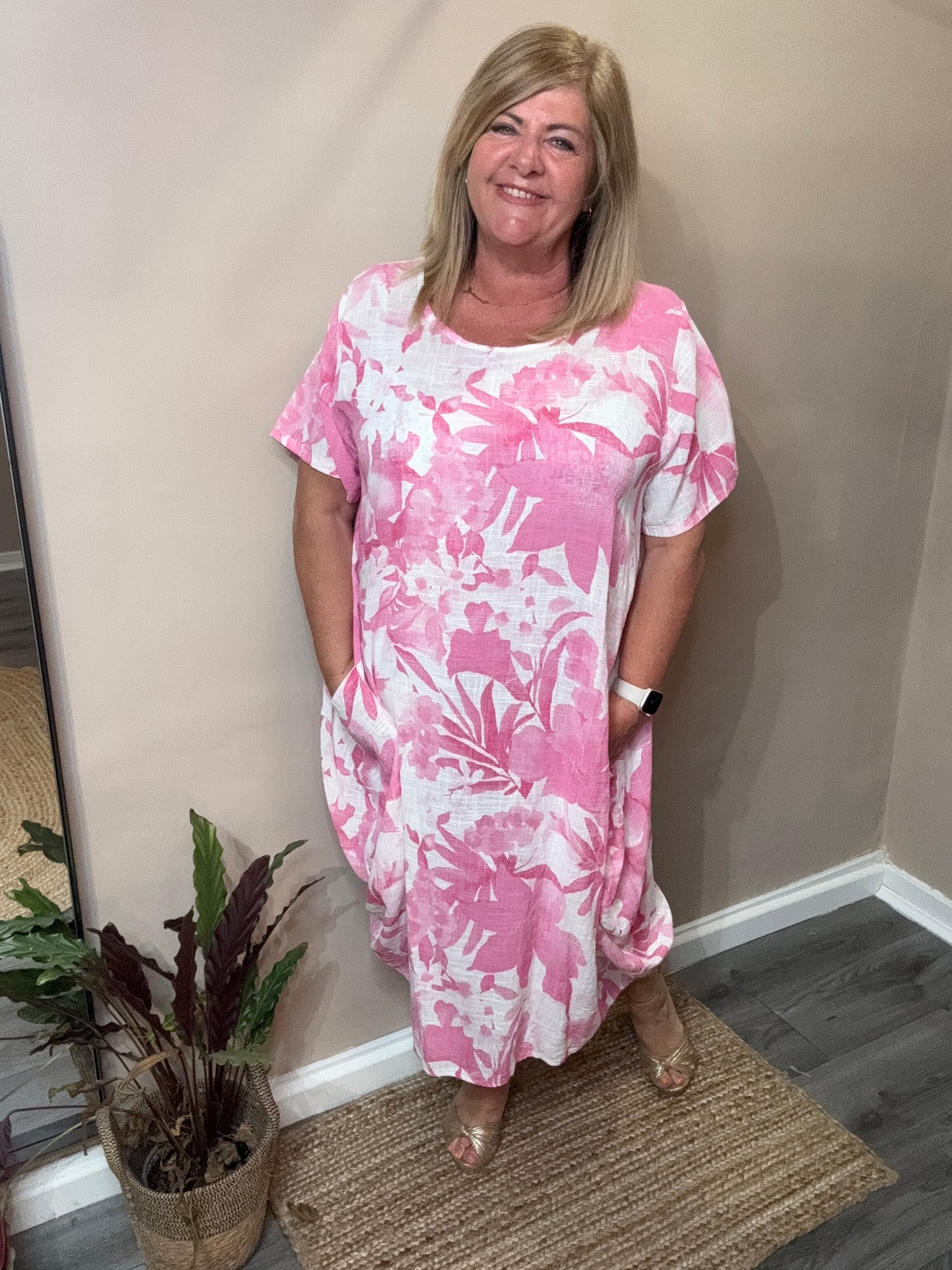 Lindy Cocoon print dress