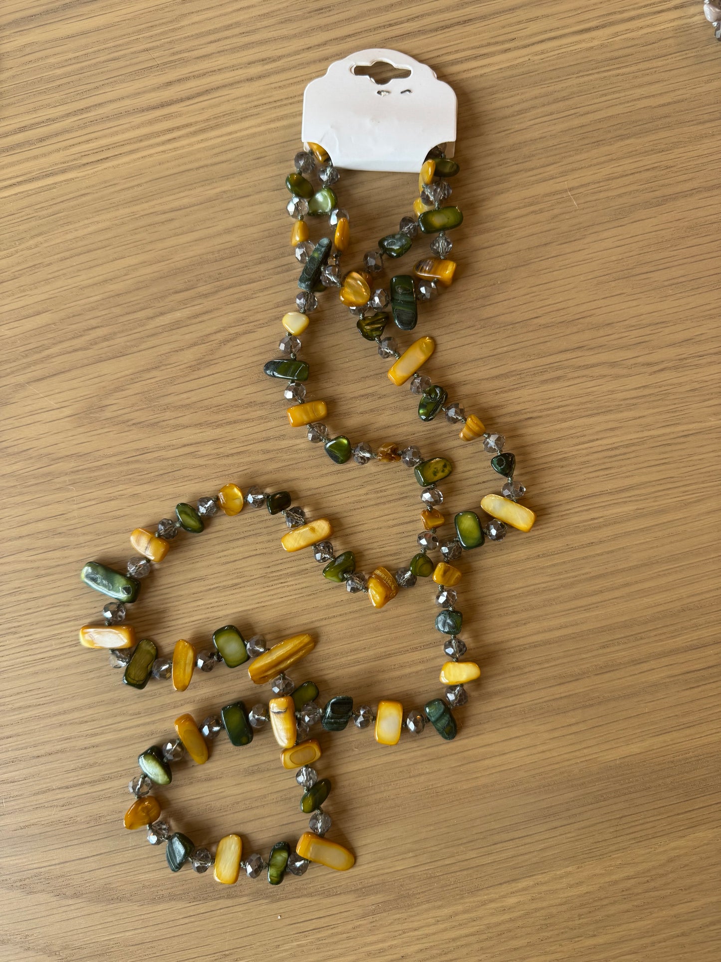 Ivy extra long beaded necklace