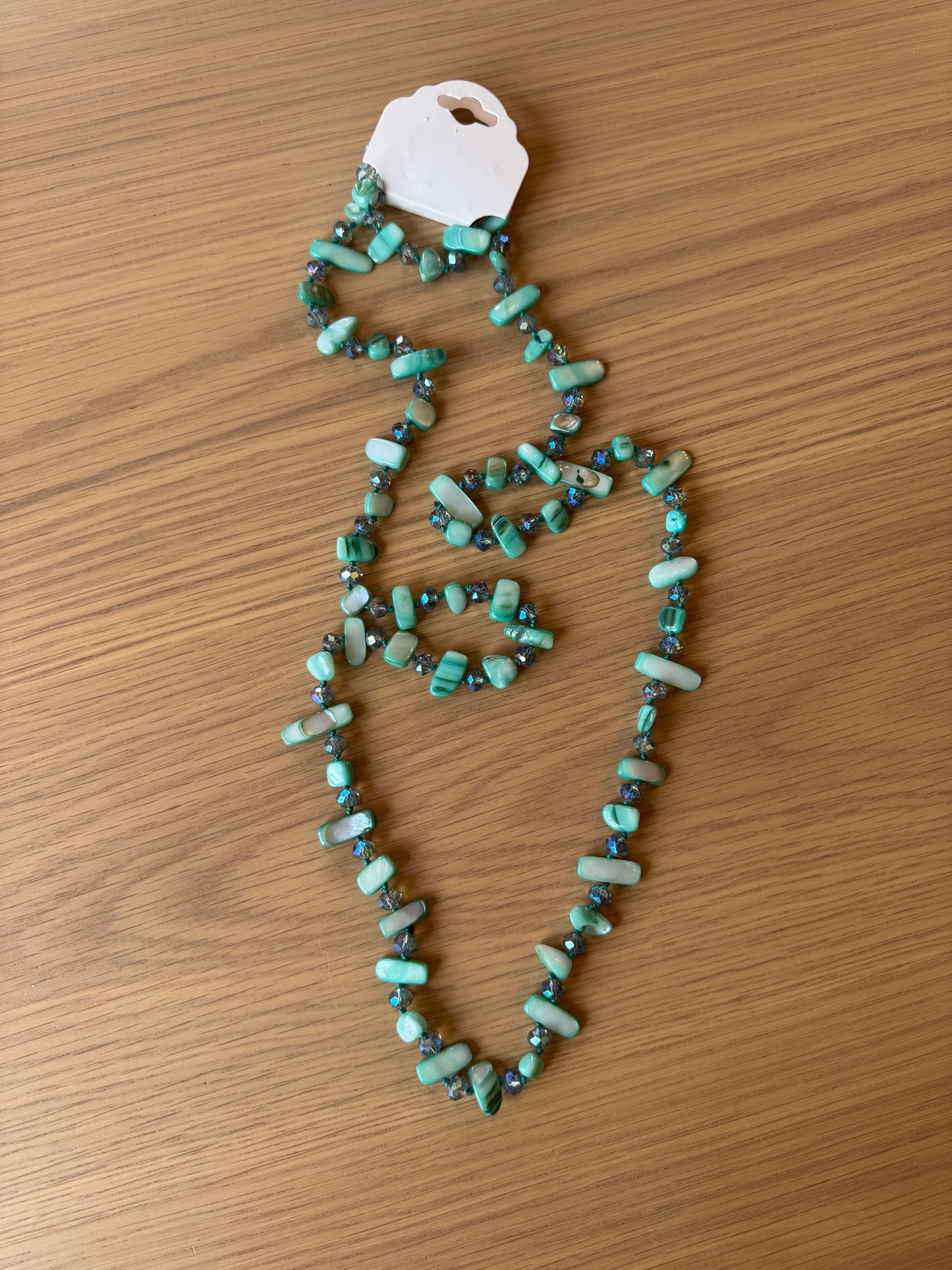 Ivy extra long beaded necklace