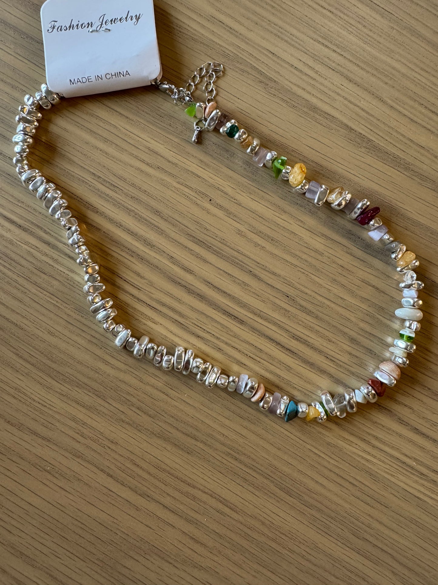 Suzi short semi precious stone necklace
