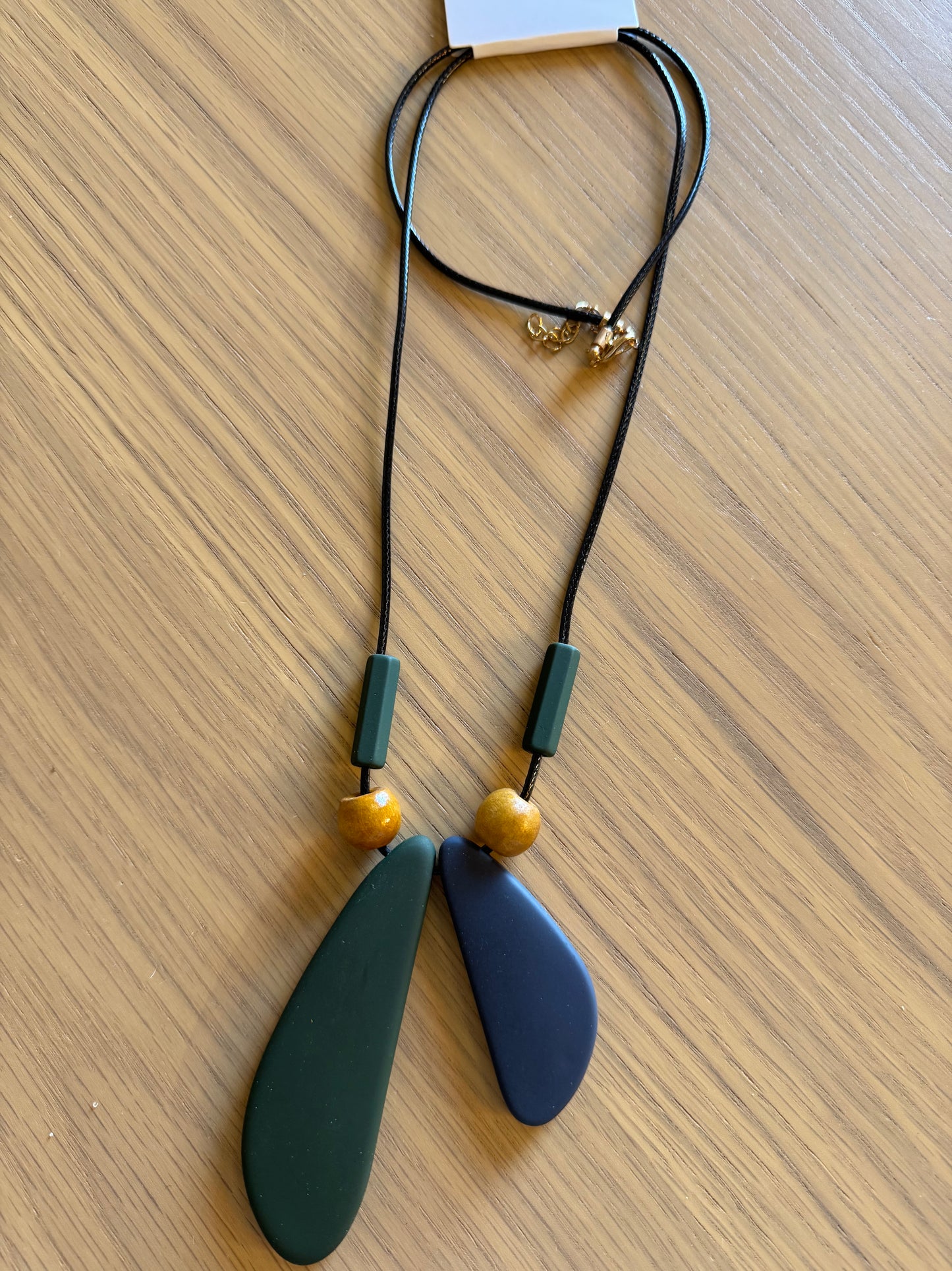 Willow corded wooden necklace