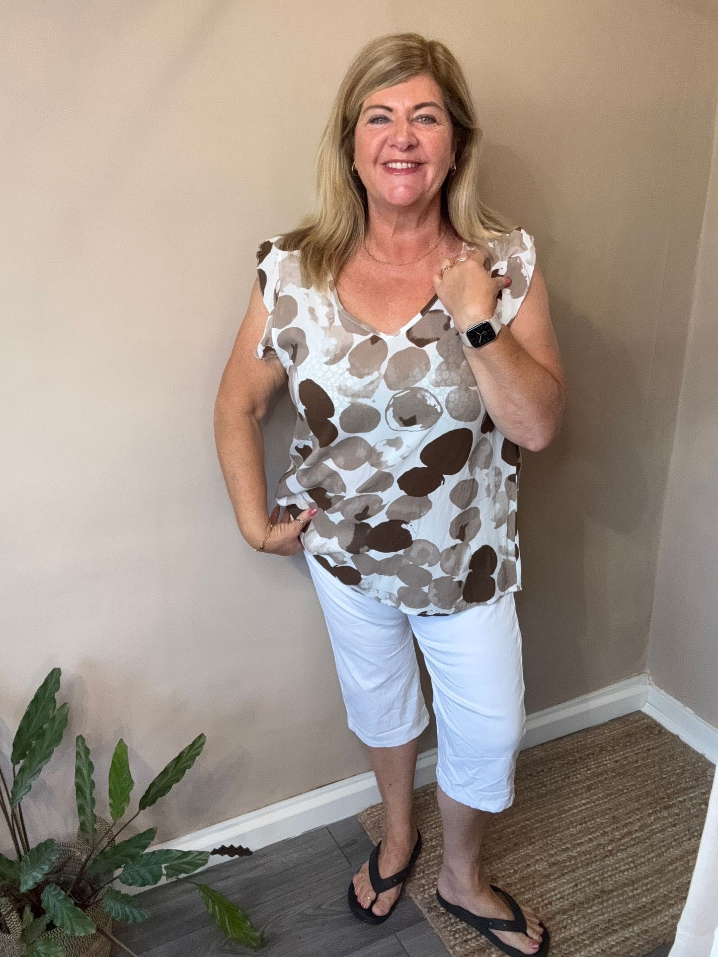 Carrie frill sleeve top