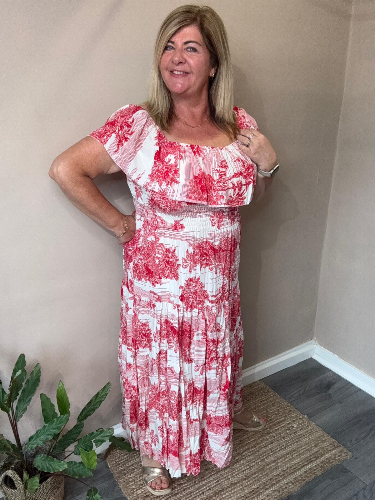 Malia tropical print dress