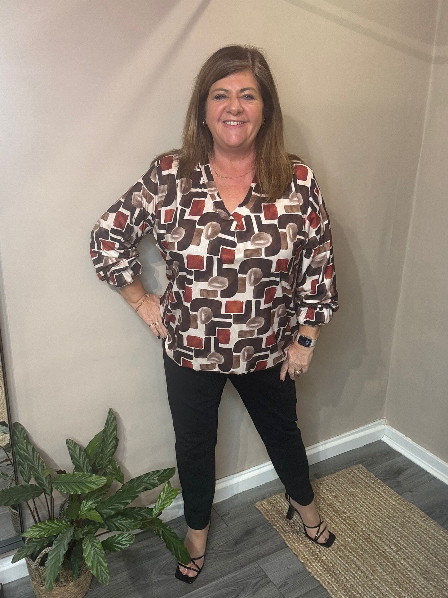 Violet Bubble Hem top