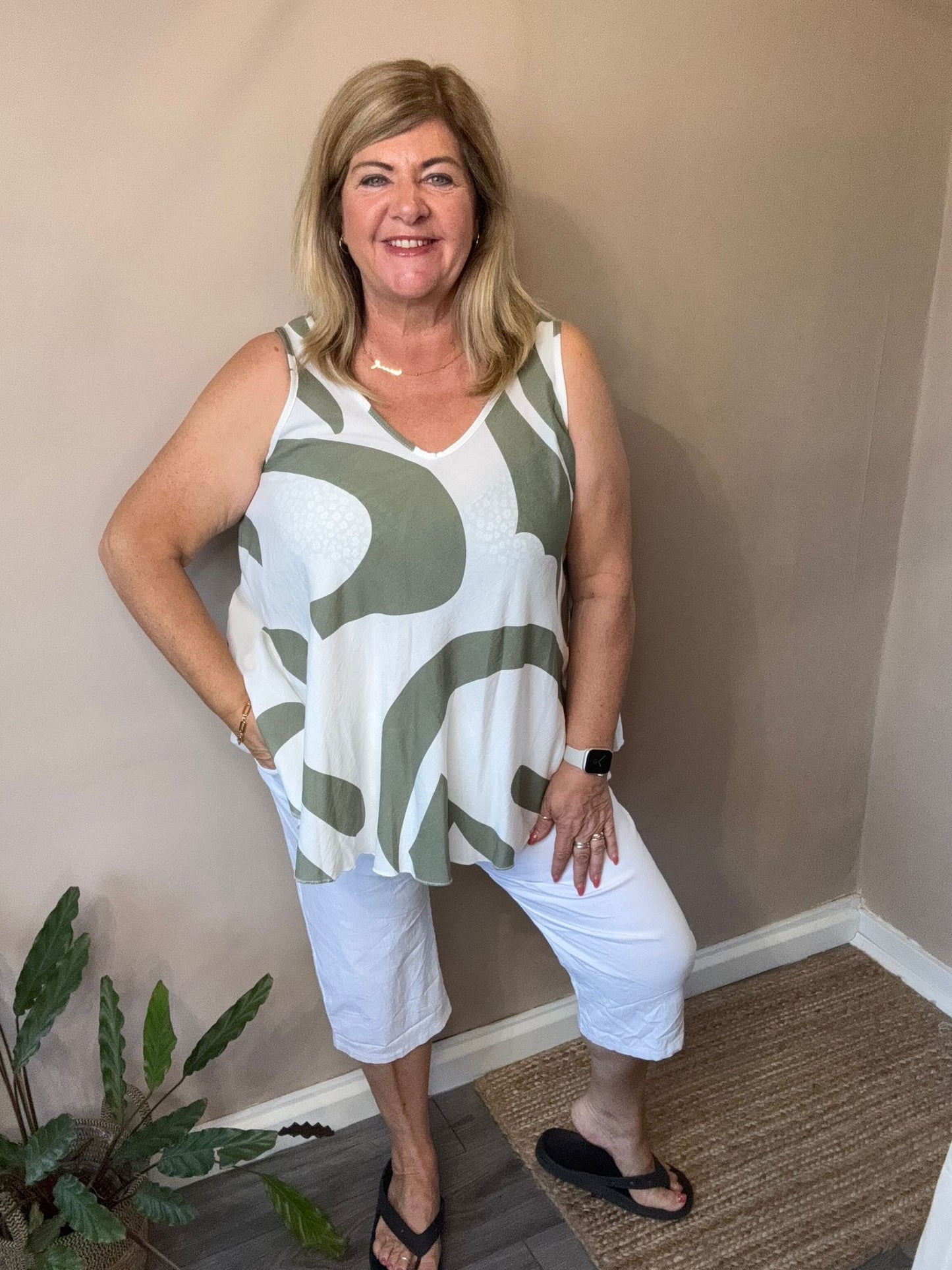 Mindy V Neck loose vest top