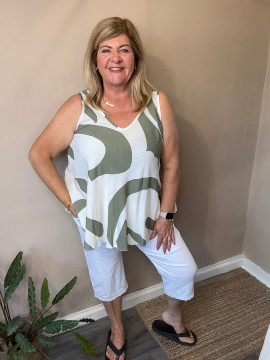 Mindy V Neck loose vest top