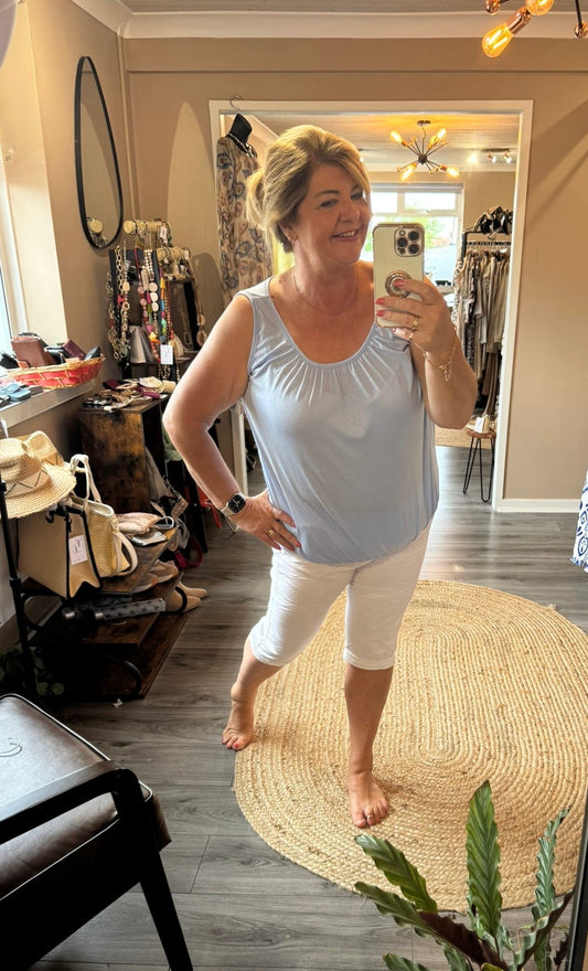 Tommy bubble hem style vest top