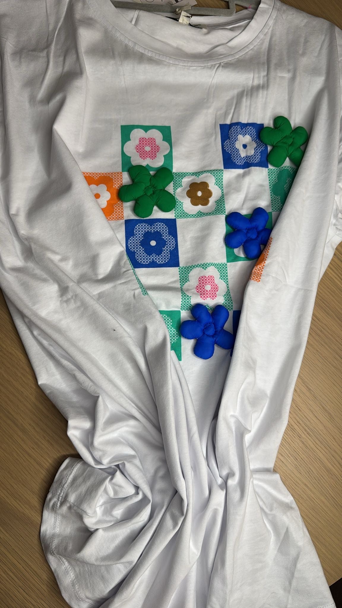 Faye short sleeved flower detail t-shirt