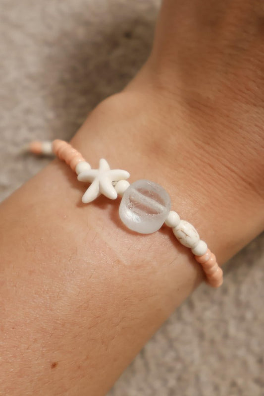 Goose Island Shell Beaded Block Colour Bracelet