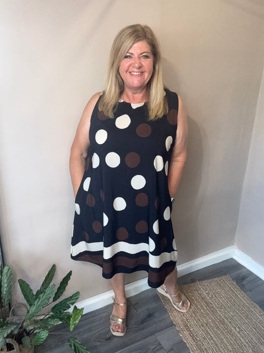 Cilla A line print dress