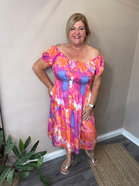 Polly Bardot style dress
