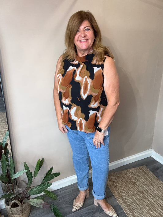 Mae Sleeveless high neck top