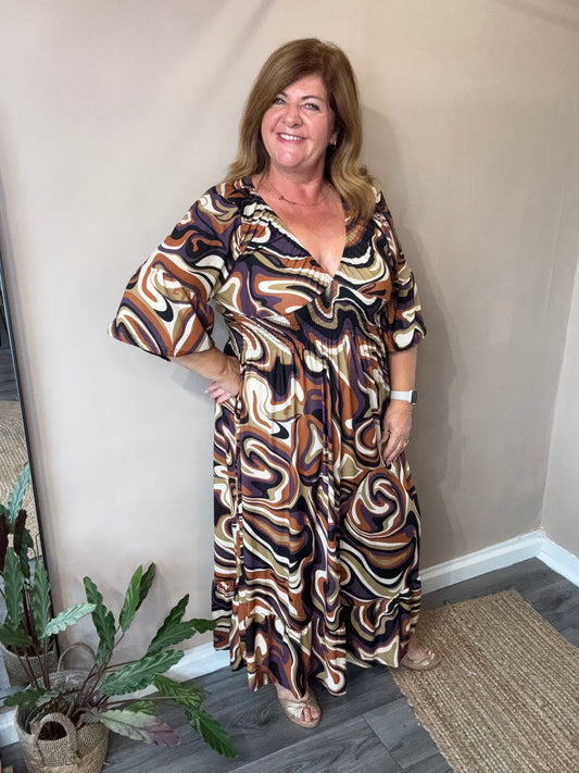 Lulu V neck Dress