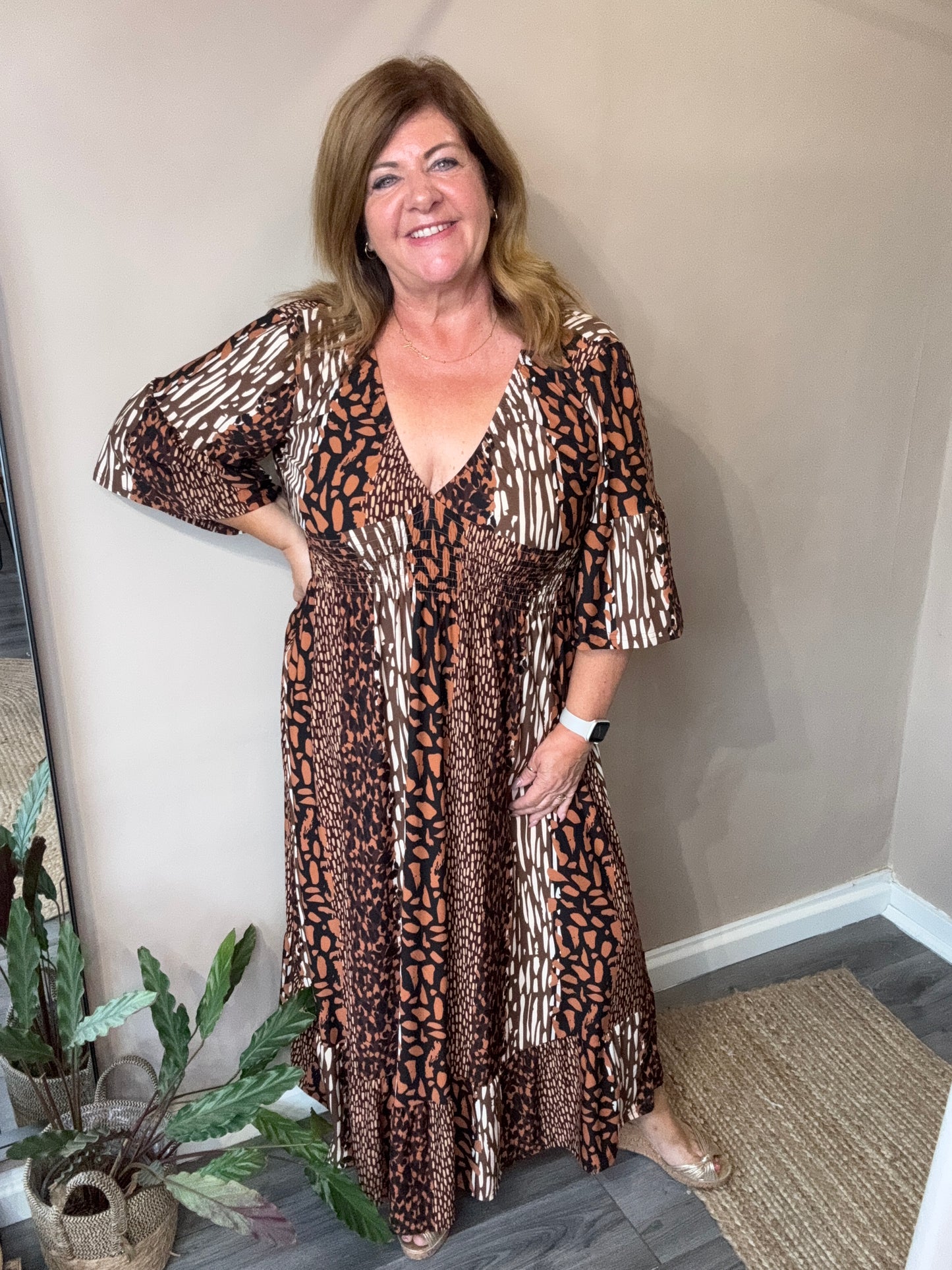 Talia animal print dress