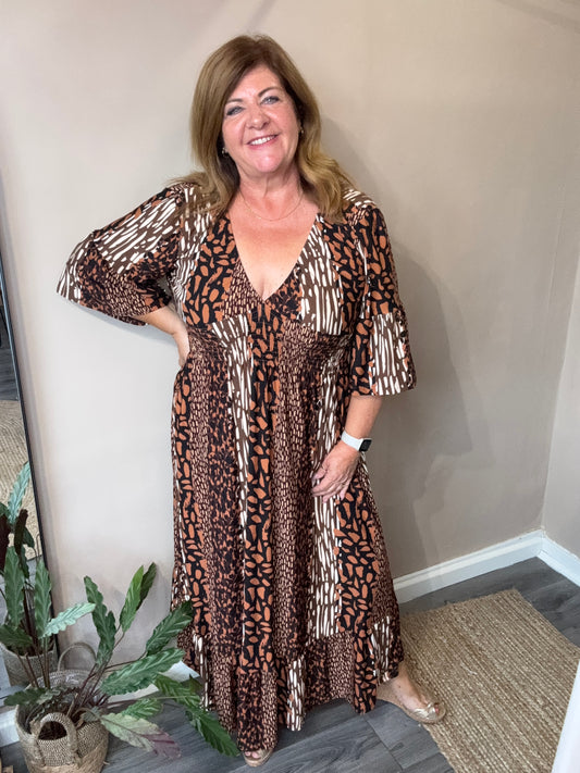 Talia animal print dress