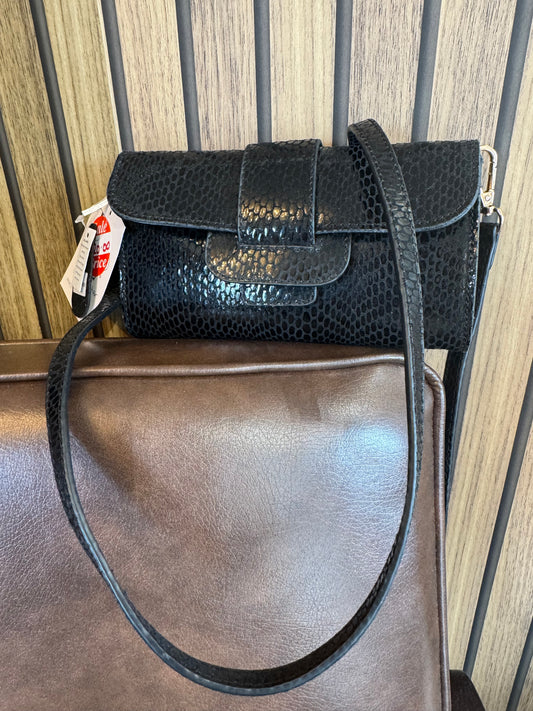 Malissa J small leather clutch/shoulder bag