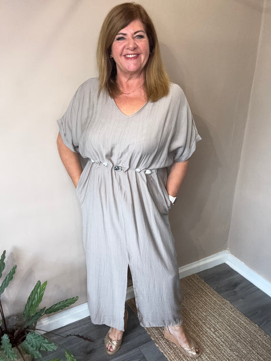 Phoebe Belt Detail V Neck Dress