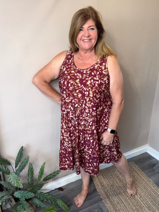 Libby sleeveless flared dress