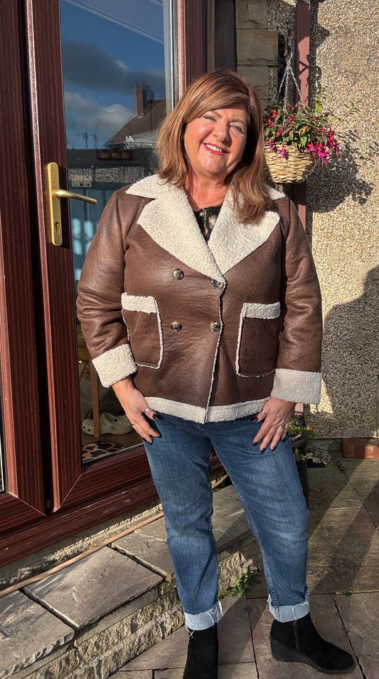 Annika Faux Sheepskin Jacket
