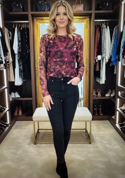 Toyah Oversized Print top