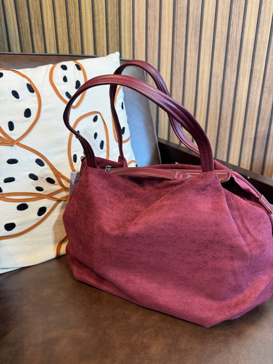 Ellen Faux suede handbag