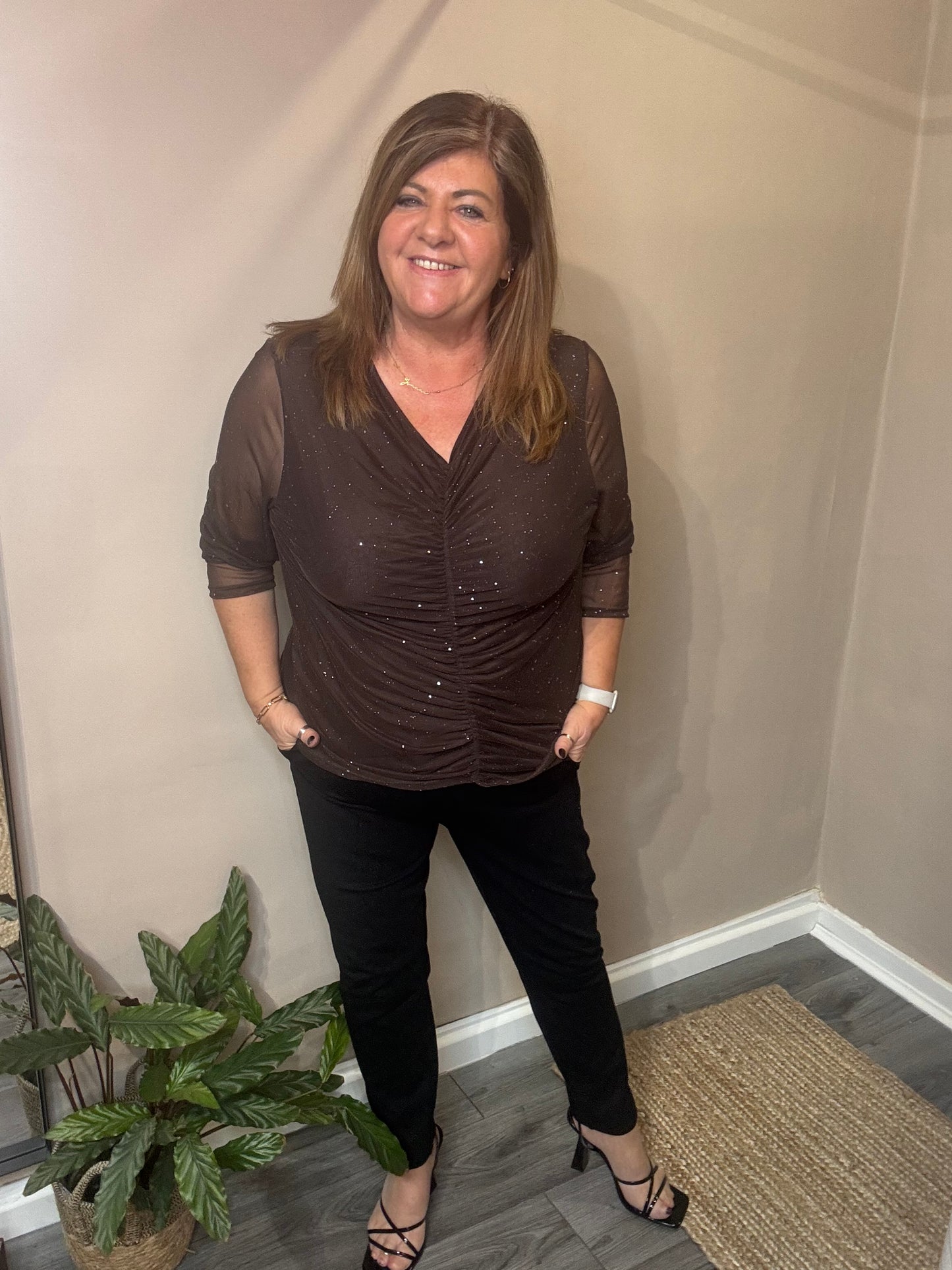 Toyah Drape Front Top