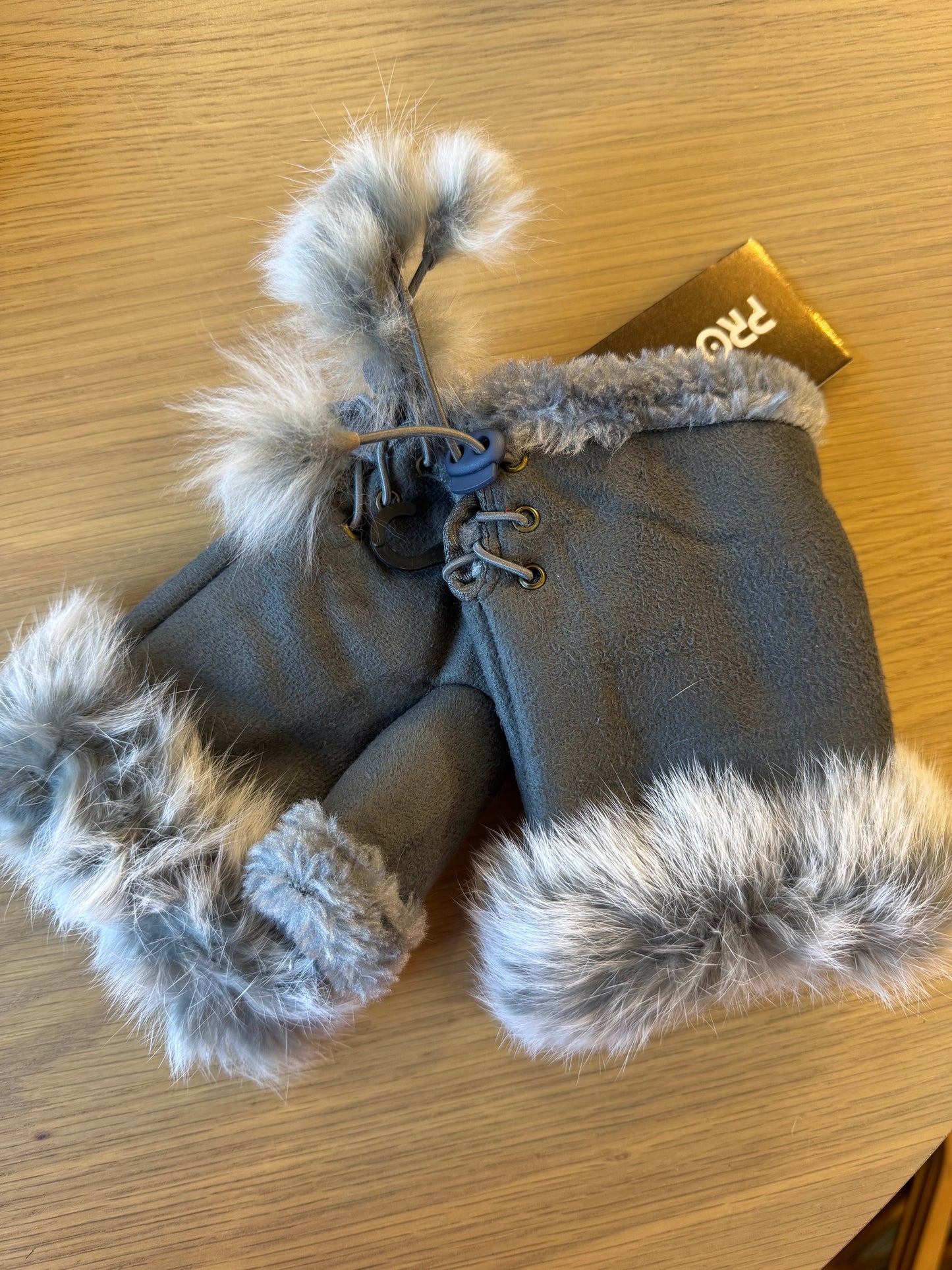 Hetty Faux suede hand warmers