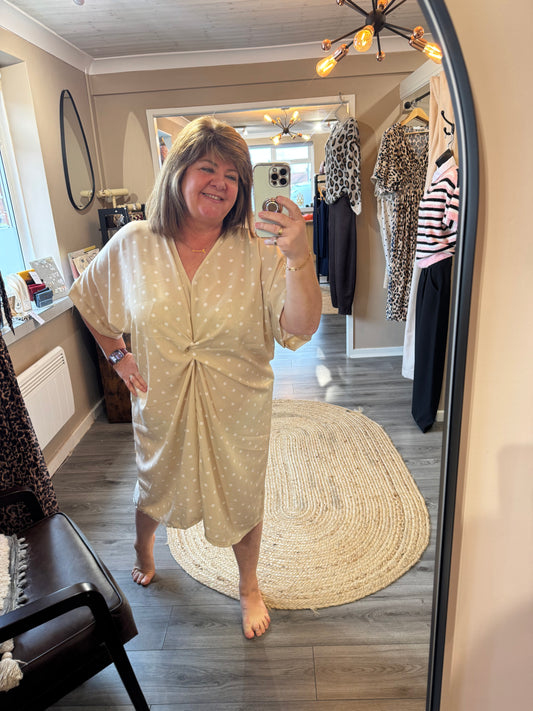 Beatrice Polka Dot Knot Dress