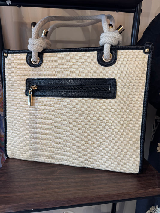 Sara rope handle handbag