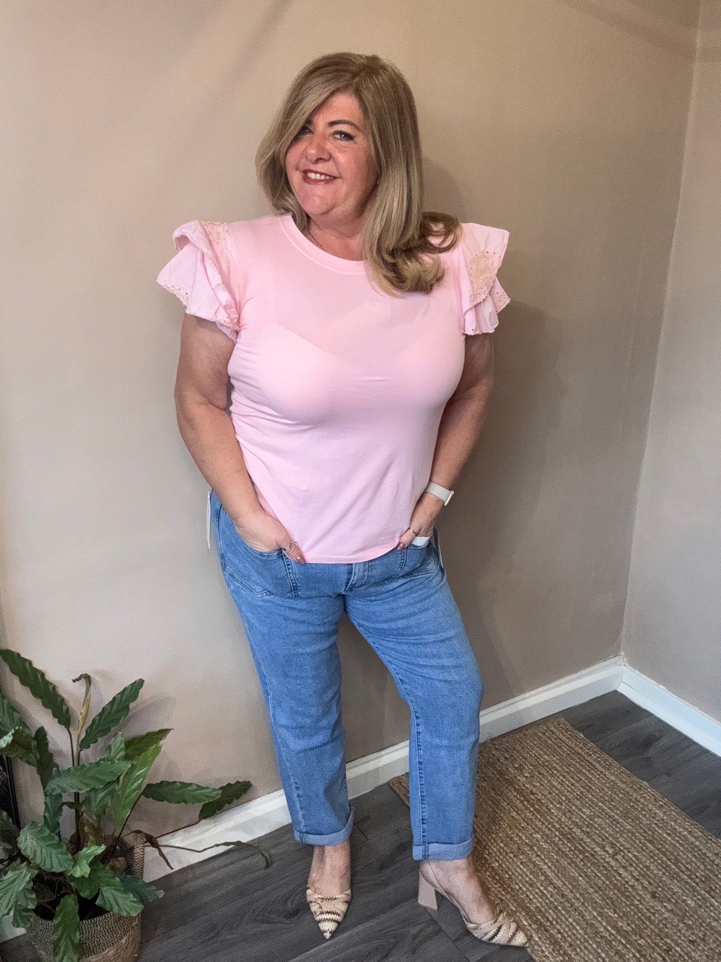 Felicity frill sleeve t-shirt
