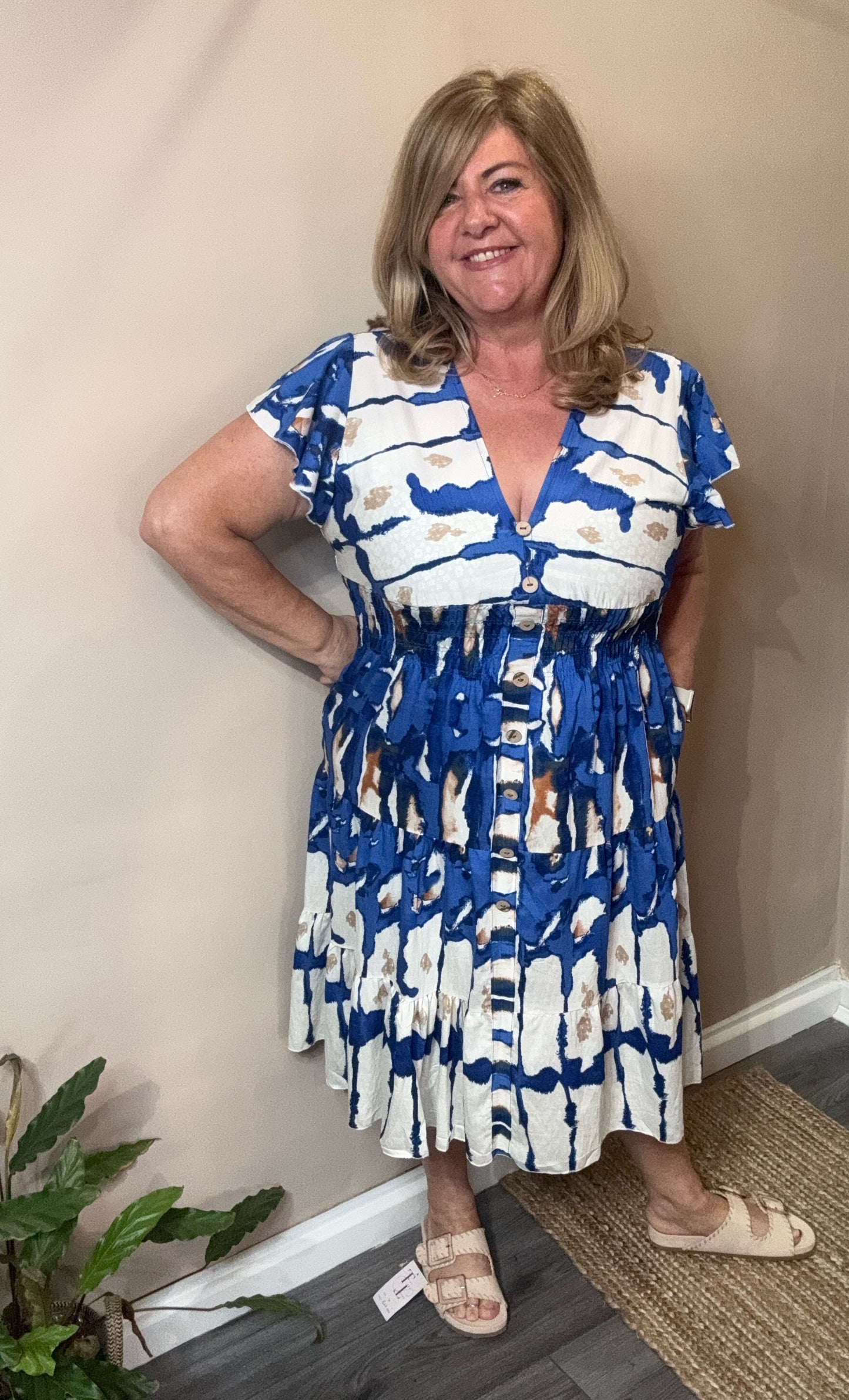Anya angle sleeve dress