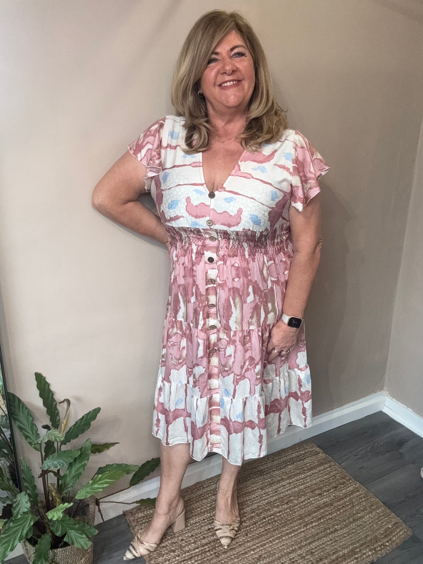 Anya angle sleeve dress