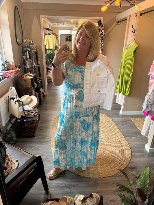 Malia tropical print dress