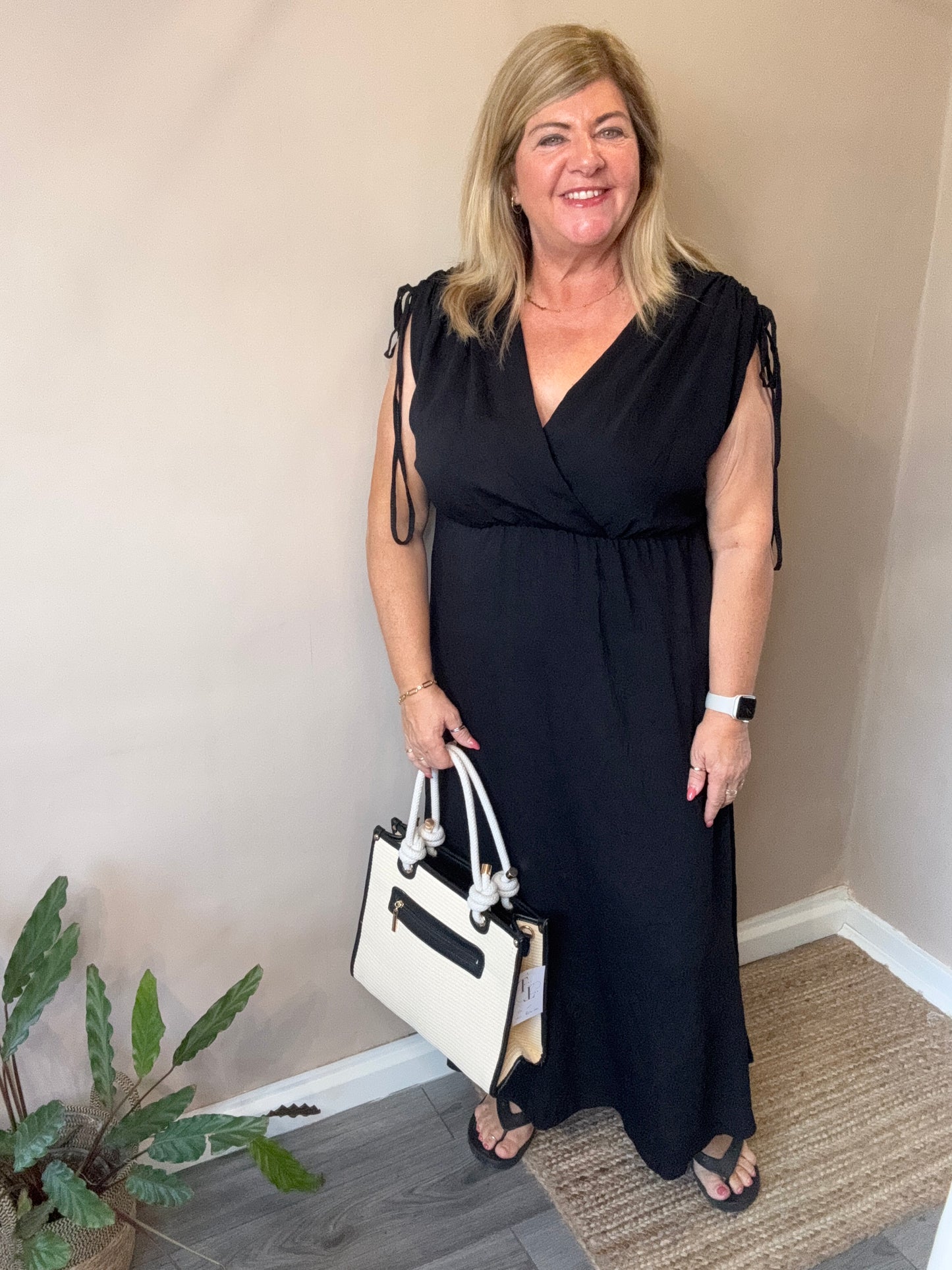 Tammy tie shoulder maxi dress