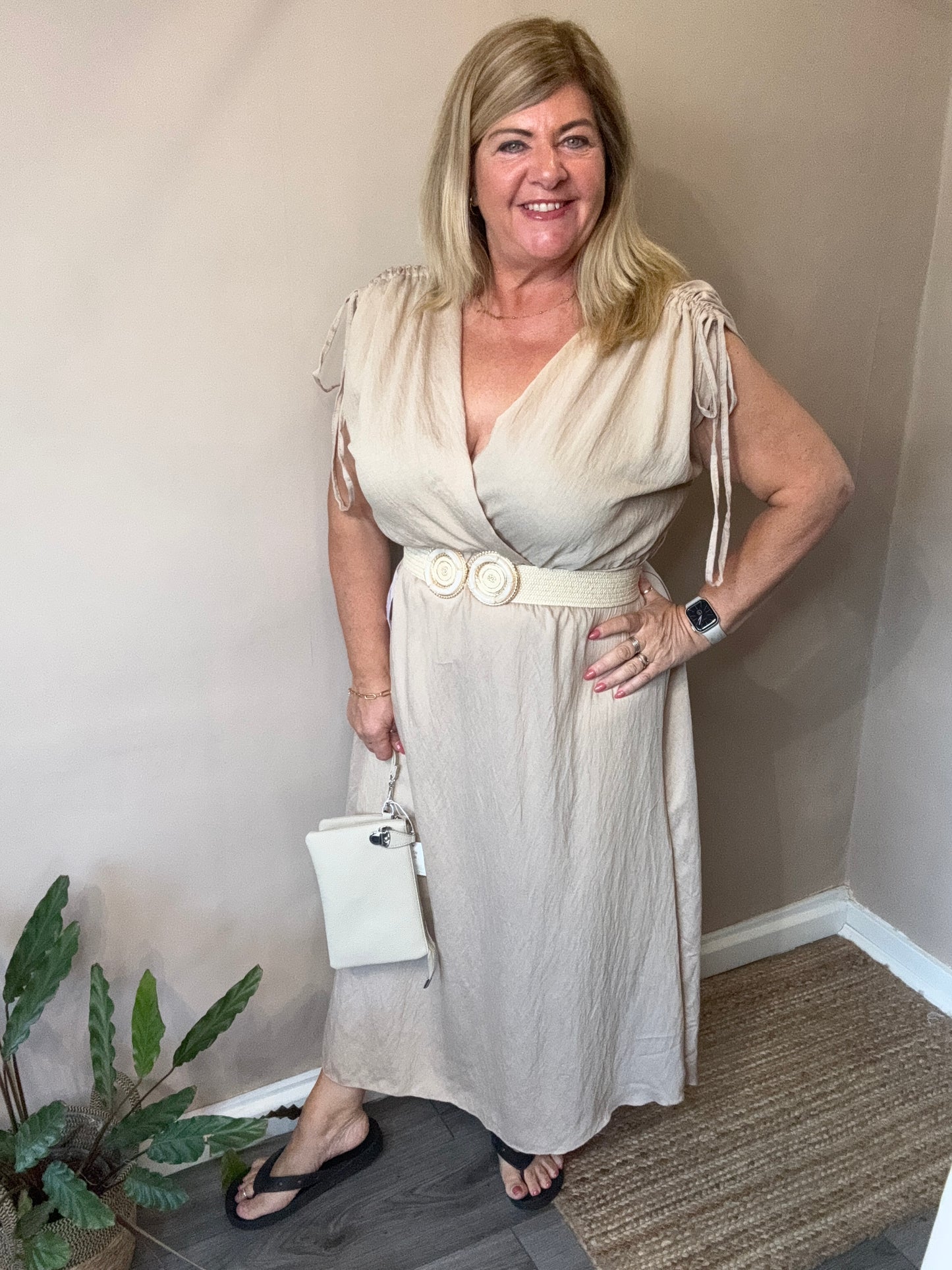 Tammy tie shoulder maxi dress