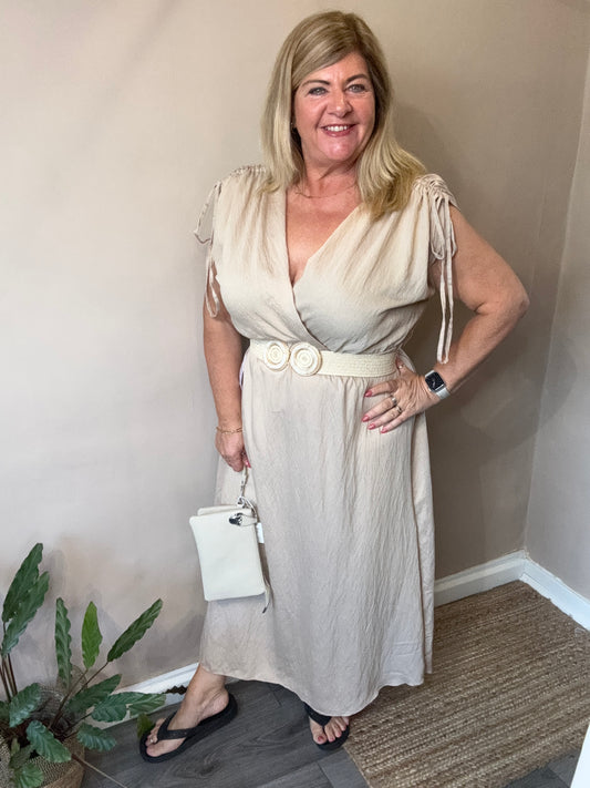 Tammy tie shoulder maxi dress