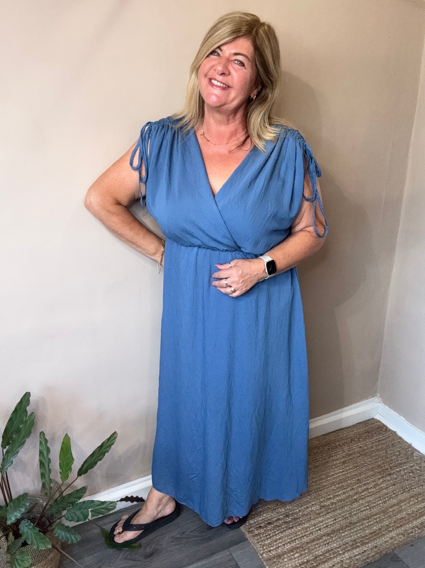 Tammy tie shoulder maxi dress