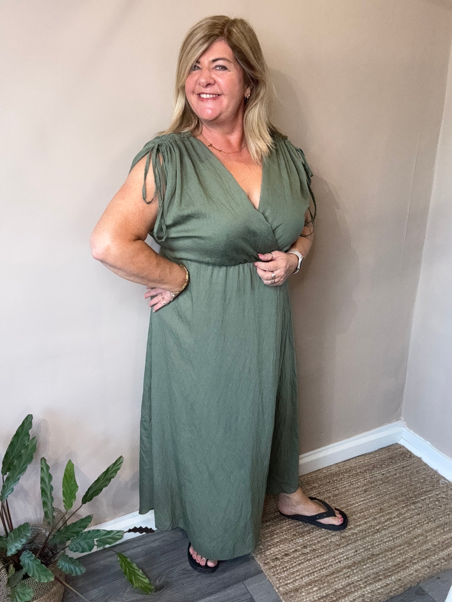 Tammy tie shoulder maxi dress