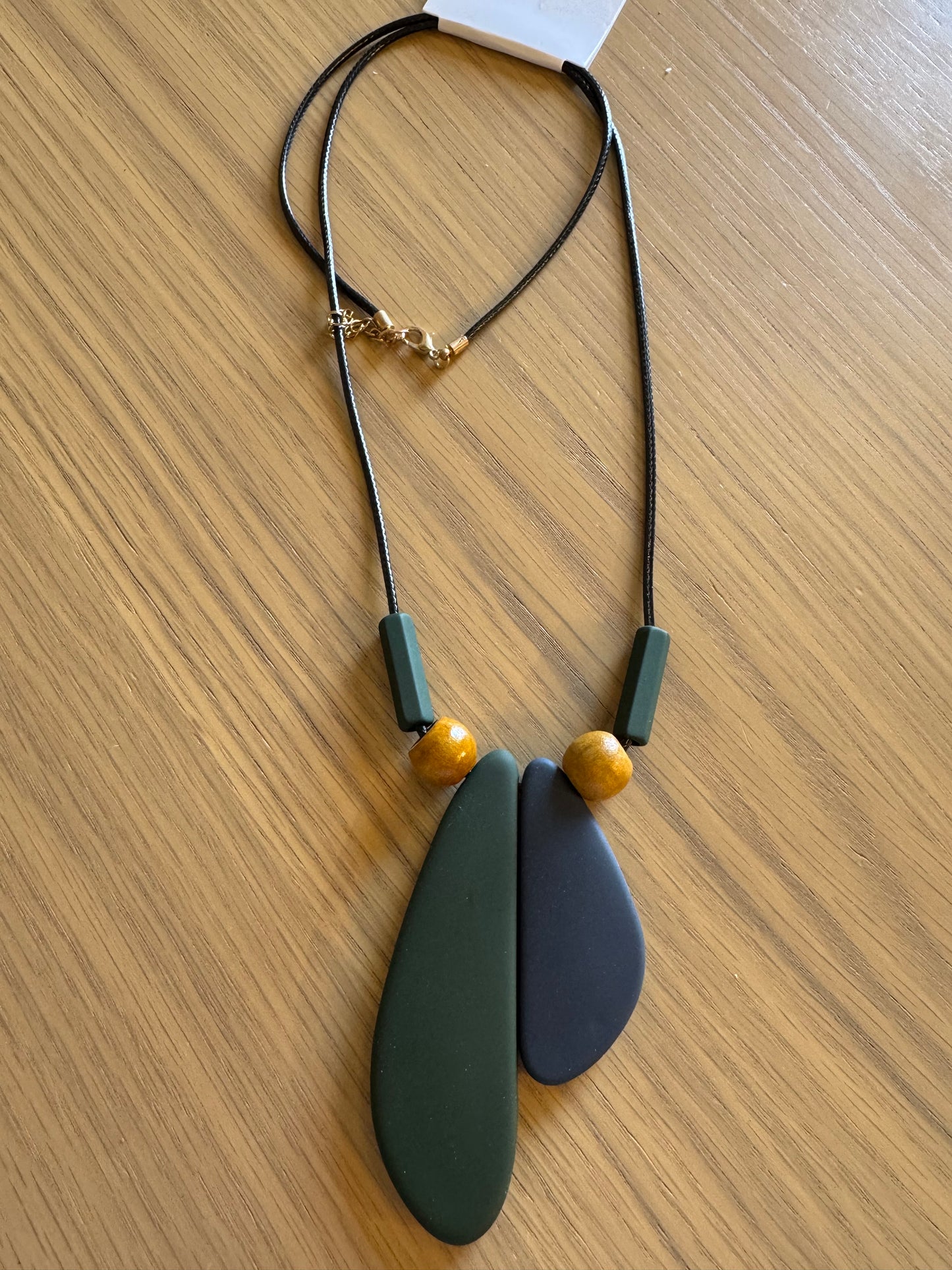 Willow corded wooden necklace